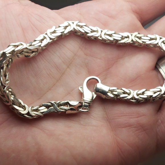 925 Sterling silver double rope bracelet - Picture 1 of 5